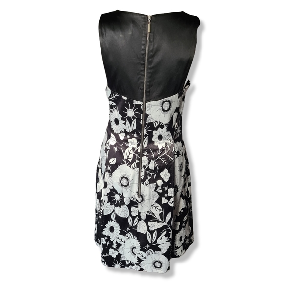 Veronika Maine 8 Black White Floral Fit & Flare Dress - Picture 6 of 10